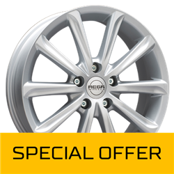 MEGA WHEELS VIRGO SILVER 6.5x16 5/110 ET39 CB65.1