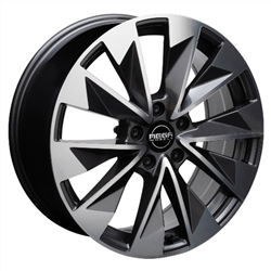 MEGA WHEELS ZENITH ANTHRACITE GREY FRONT POLISHED 8x19 5/108 ET50 CB63.3
