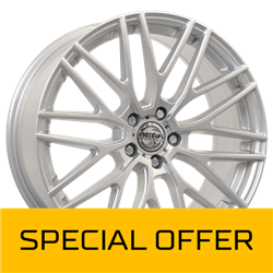 MEGA WHEELS CETUS SILVER 8x19 5/108 ET48 CB63.3