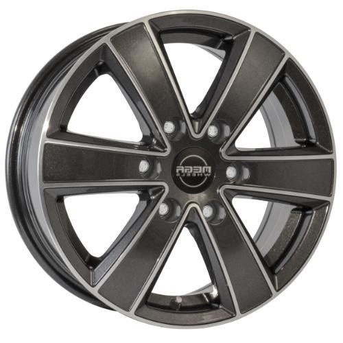 STATUSFÄLGAR HERCULES 6 ANTHRACITE GREY FRONT POLISHED 6.5x16 6/130 ET55 CB84.1